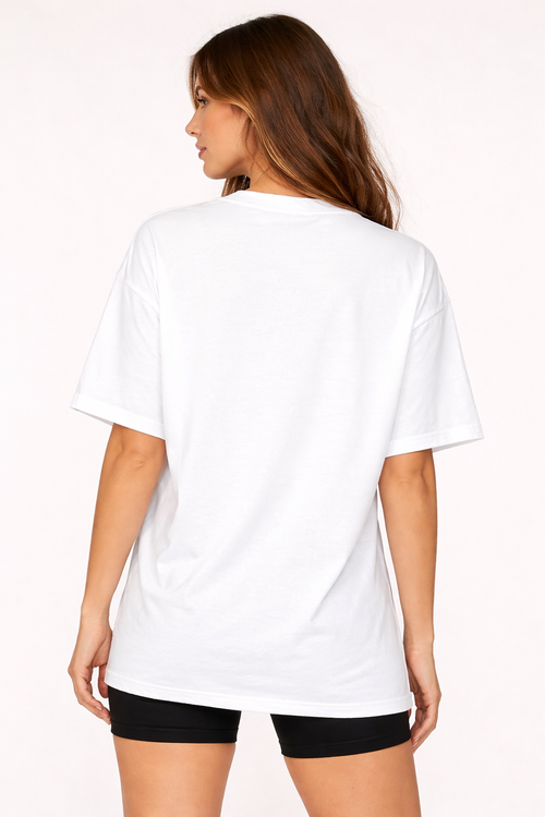 Gymtrovert Tee —  Pink Text Oversized Shirt